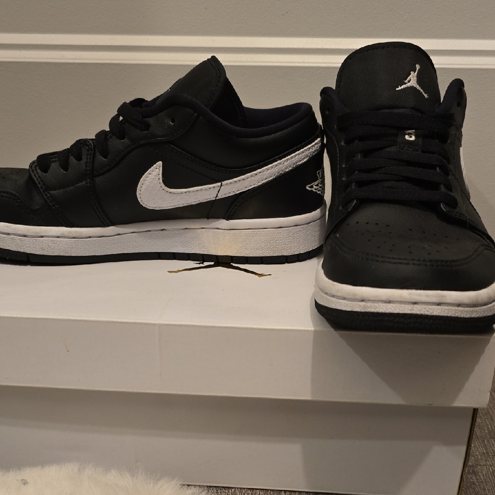 Nike Jordan Black and White Low-Top Sneakers WMNS